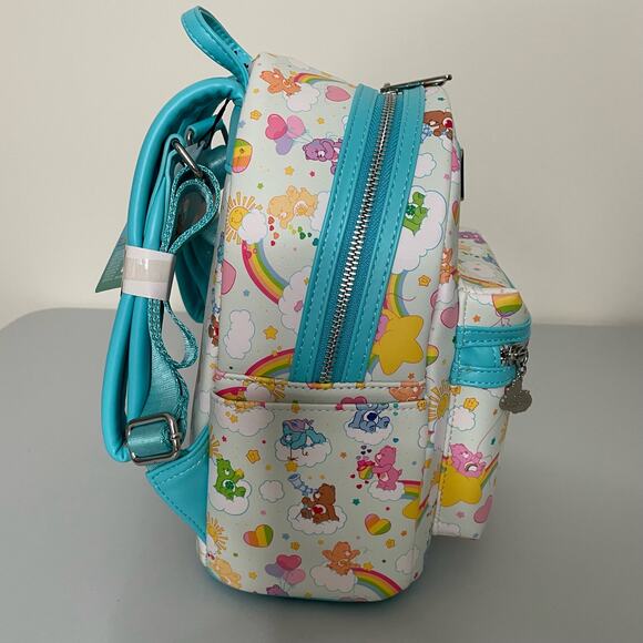 Loungefly Care Bears Special 40th Anniversary Rainbow Backpack NWT - Picture 9 of 10